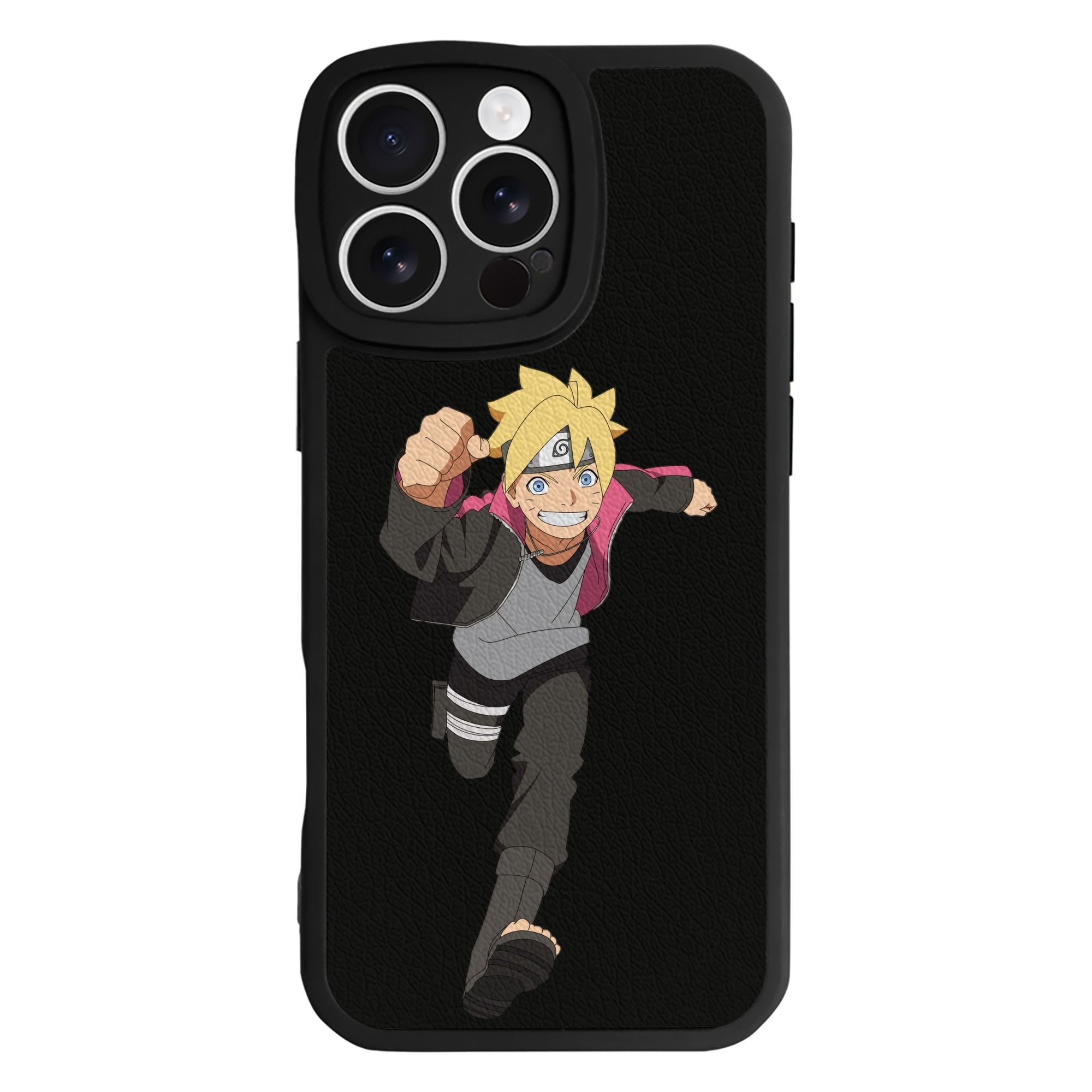 （画像用） NARUTO -ナルト- うずまき ボルト Uzumaki Boruto 【iPhone 16シリーズ対応】シリコンスマホケース（レザー調） 材質：シリコン